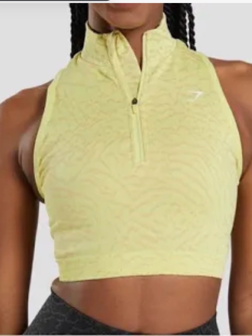 Gymshark Neon Yellow Athletic Zip-Up Top